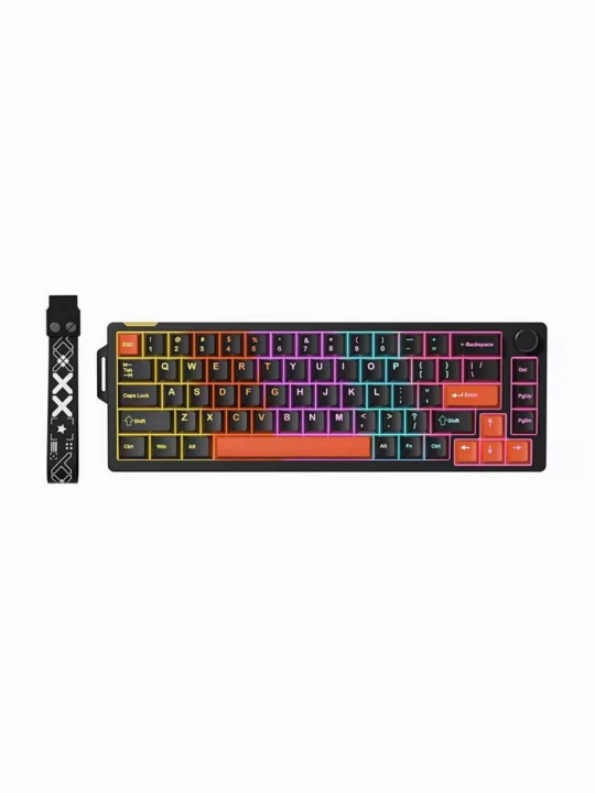 FURYCUBE V68 — RGB yoritgichli simli mexanik klaviatura, kiber sport va o‘yinlar uchun