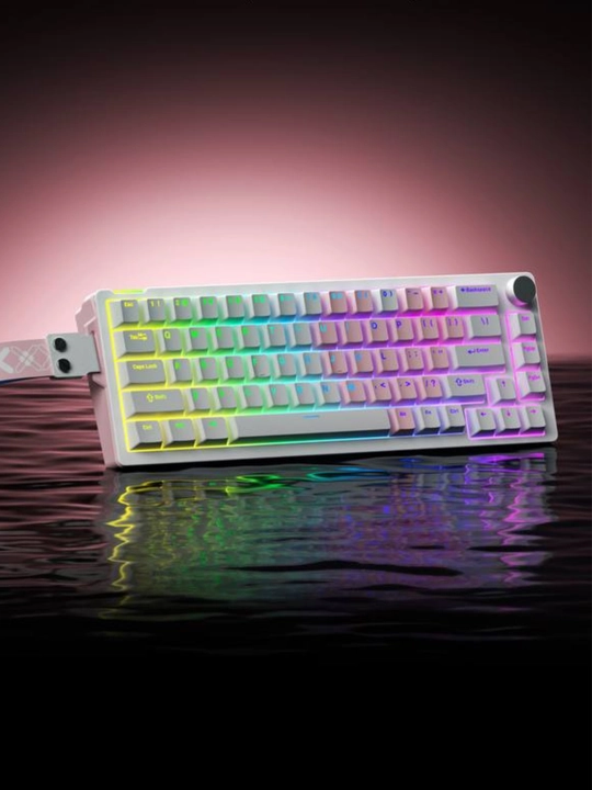 FURYCUBE V68 — RGB yoritgichli simli mexanik klaviatura, kiber sport va o‘yinlar uchun
