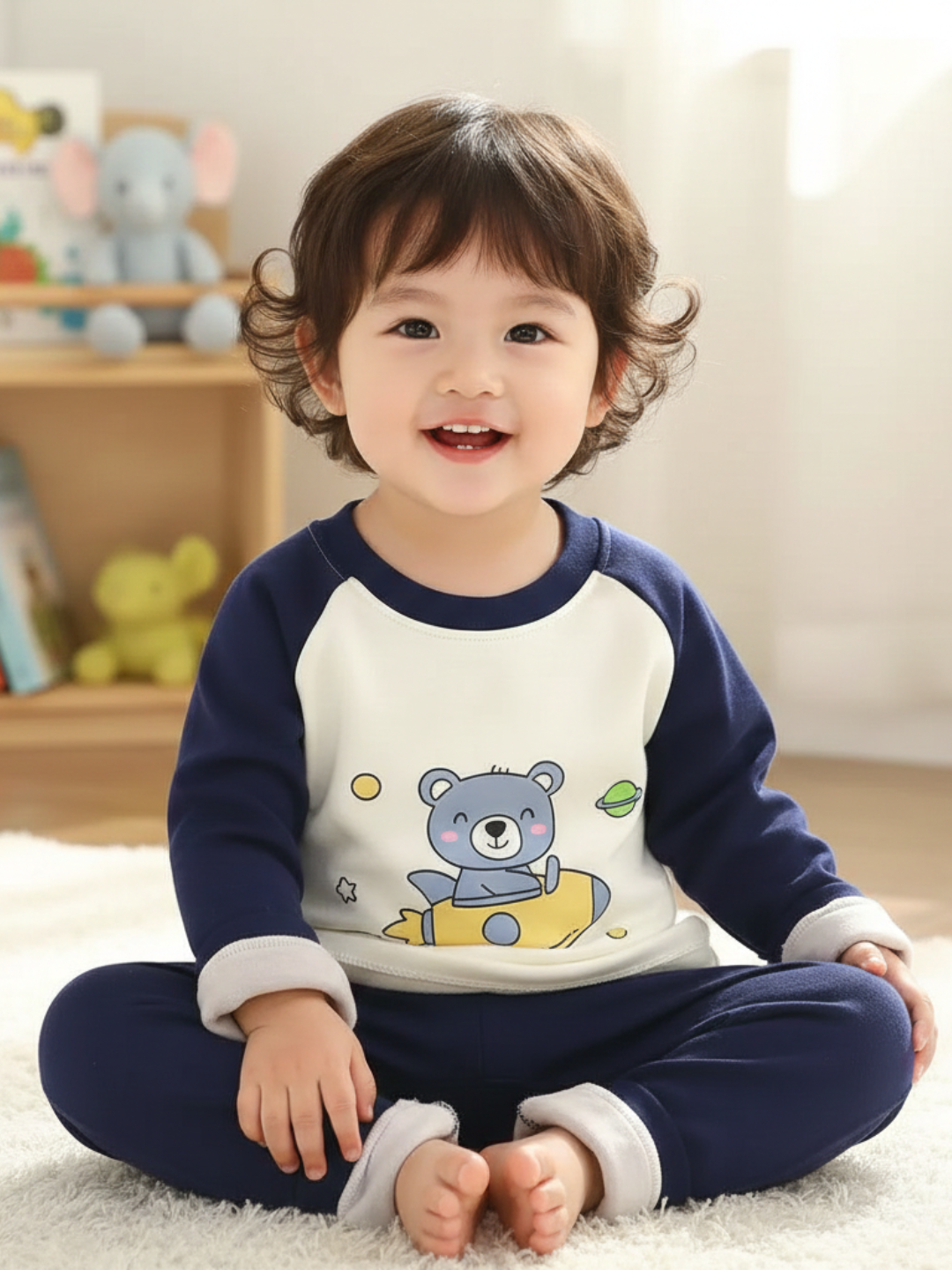 Bolalar pijamasi, bolalar uchun issiq pijama to‘plami, uy va uyqu ichki kiyimlar - 