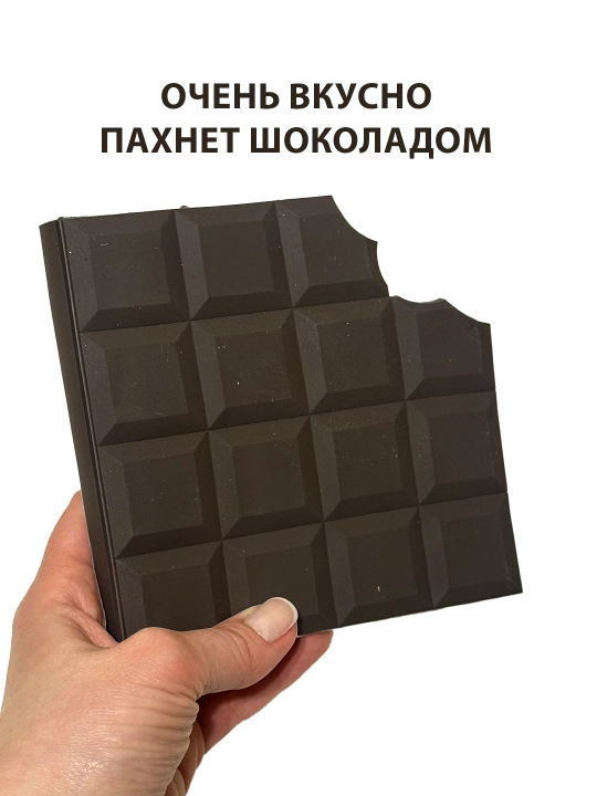 Ponchik yoki shokolad hidiga ega bloknot, 12/12 sm - 80 varaq, 3D, sovg‘a qutisida