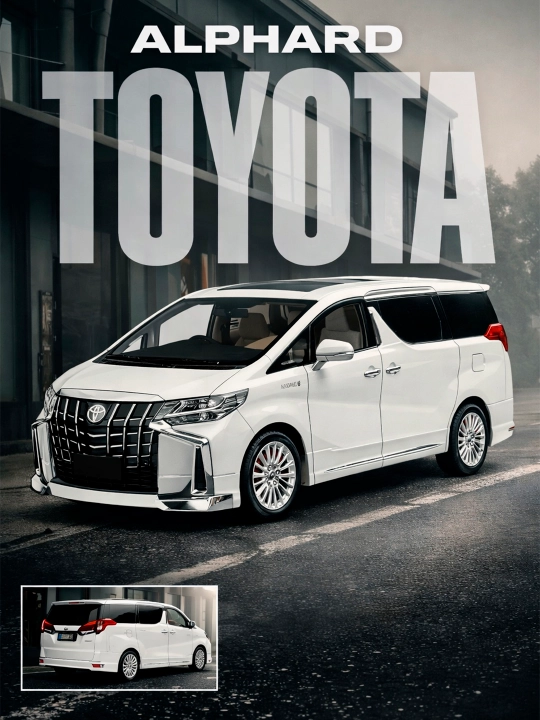 Toyota Alphard 1:18  o'yinchoq avtomobili, chiroqlar va tovushlar bilan, masshtabli model - 