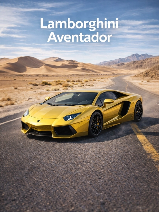 32501 LAMBORGHINI, Kollektsion avtomobil, metall bezak, ovoz, yorug'lik