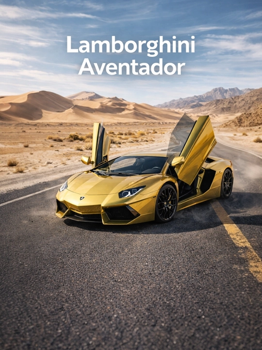32501 LAMBORGHINI, Kollektsion avtomobil, metall bezak, ovoz, yorug'lik - 