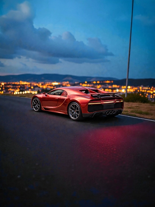 BUGATTI CHIRON, Kollektsion avtomobil, metall bezak, ovoz, yorug'lik