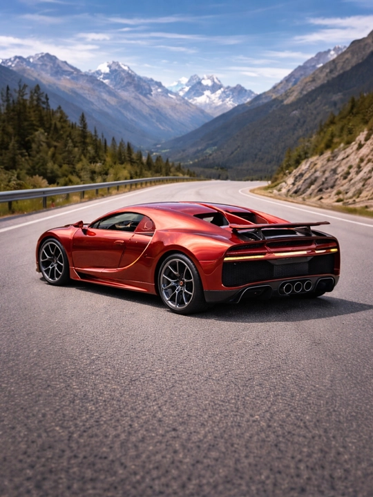 BUGATTI CHIRON, Kollektsion avtomobil, metall bezak, ovoz, yorug'lik