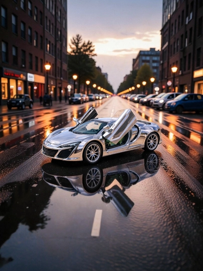 BUGATTI CHIRON, коллекционный автомобиль, металлическая отделка, звук, свет, — ML2026-MINILAND48965332