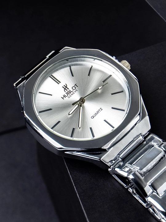 Hublot Geneve erkaklar soati, metall remeshok, Quartz