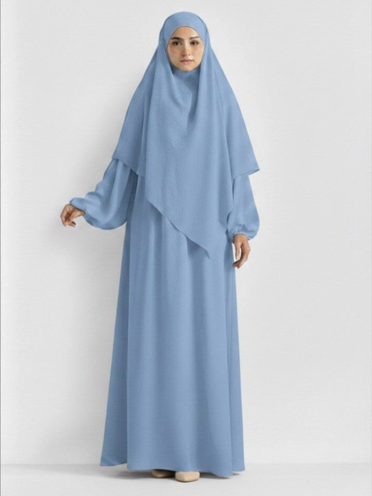Abaya, ximar, hijobli ko'ylak + himar, umra ziyorati uchun, o'lcham oversayz 42-52