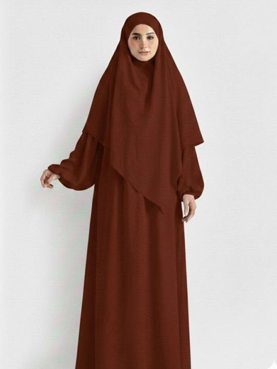 Abaya, ximar, hijobli ko'ylak + himar, umra ziyorati uchun, o'lcham oversayz 42-52