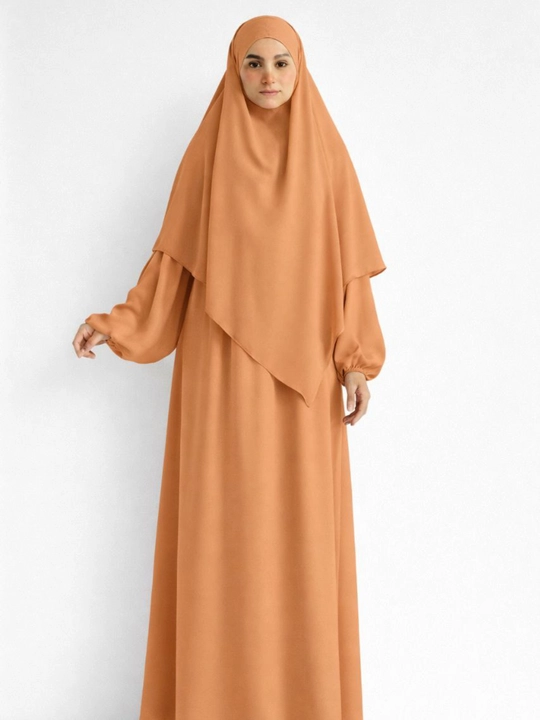 Abaya, ximar, hijobli ko'ylak + himar, umra ziyorati uchun, o'lcham oversayz 42-52