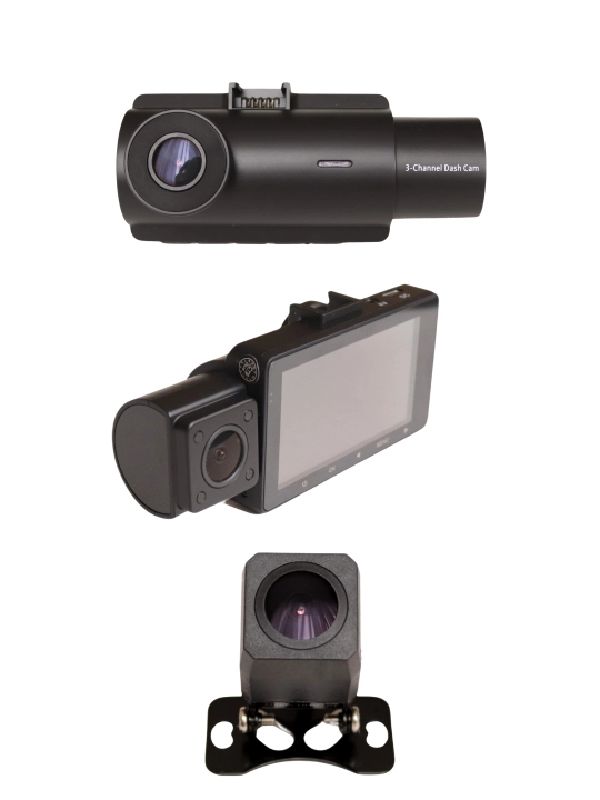 Видеорегистратор Camshel Smart Trio GPS, с ИК-подсветкой, Wi-Fi, три камеры - 