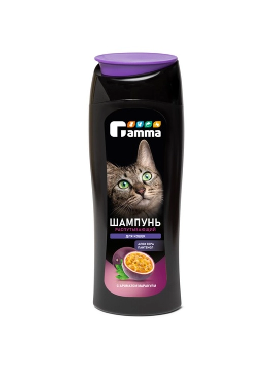 Шампунь распутывающий для кошек, Gamma, 400 мл - 