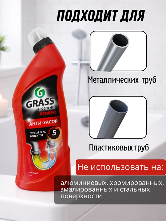 GRASS Digger-Gel — quvurlarni ochuvchi professional anti-zator gel
