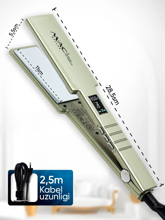 Выпрямитель для волос MAC Styler 5518, керамическое покрытие, быстро нагревается, 450°F