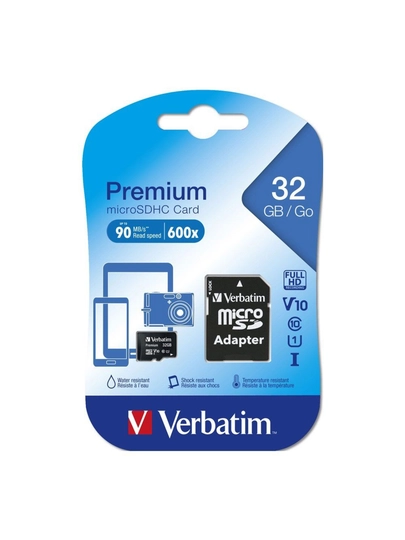 Карта памяти Verbatim microSDHC 32GB Class 10 UHS-I V10