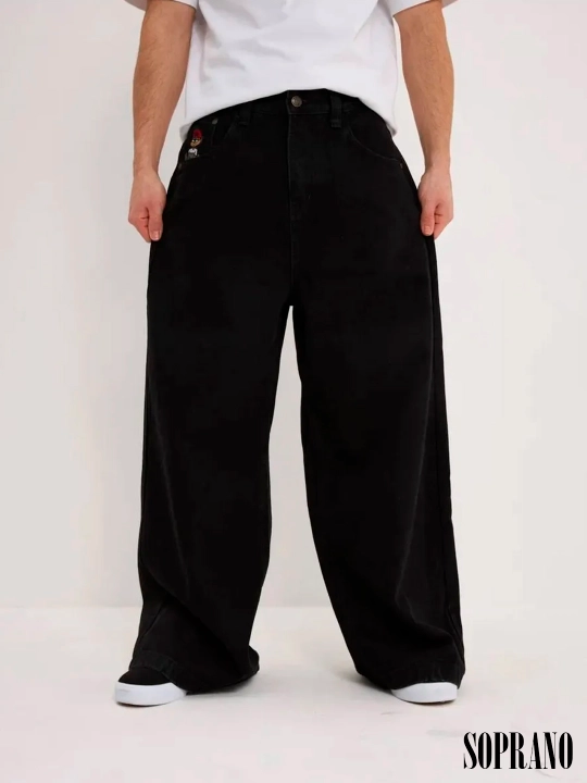 Chill Boy keng baggy jinsilar, erkaklar, ayollar va o‘smirlar uchun, o‘lchamlar XXXS–XL