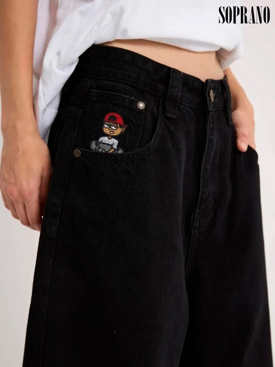 Chill Boy keng baggy jinsilar, erkaklar, ayollar va o‘smirlar uchun, o‘lchamlar XXXS–XL