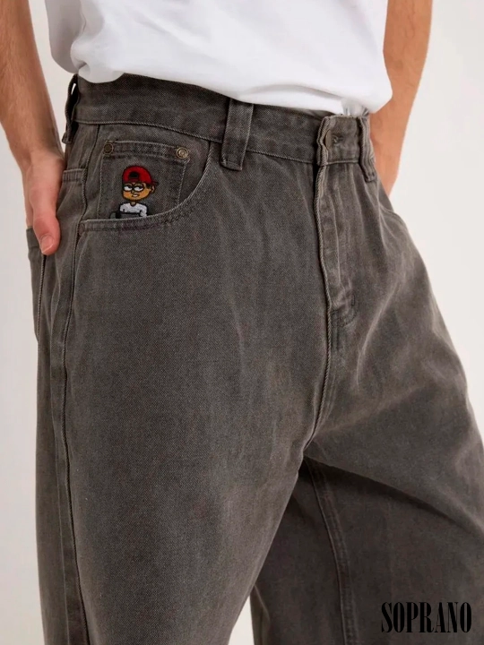 Chill Boy keng baggy jinsilar, erkaklar, ayollar va o‘smirlar uchun, o‘lchamlar XXXS–XL