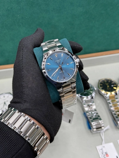 Классические наручные часы TISSOT в подарочной коробке — для вас и ваших близких — NEWATCH-TISSOT4-СИНИЙ