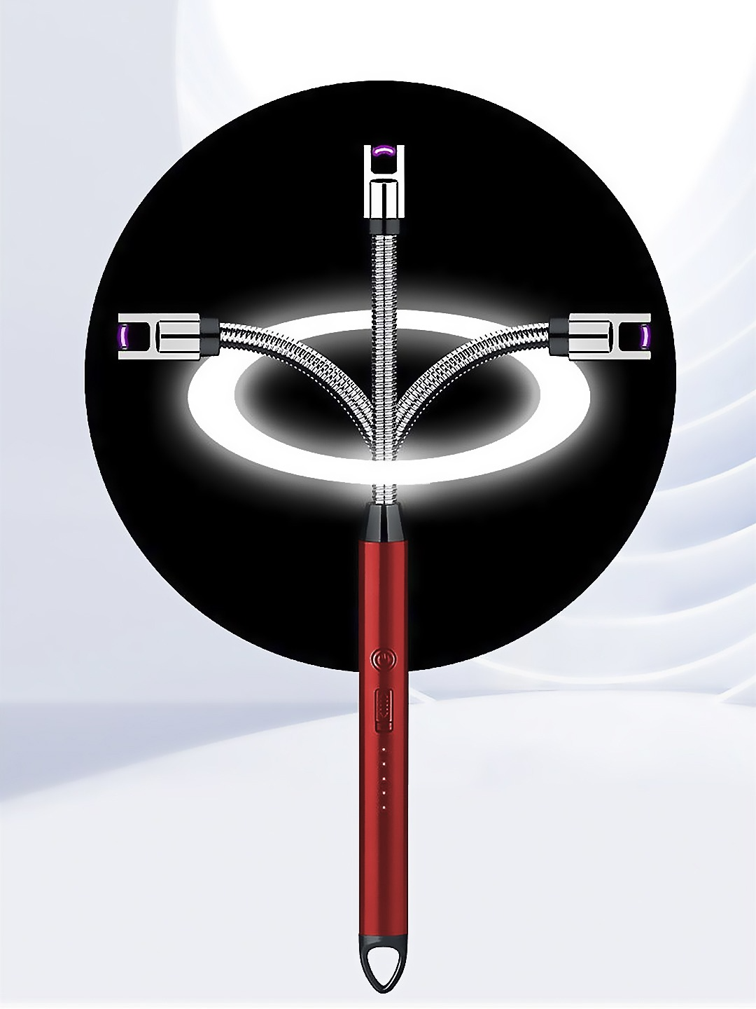 Plita va shamlar uchun oshxona elektron yondirgichi, USB orqali quvvatlanadi, 360 daraja