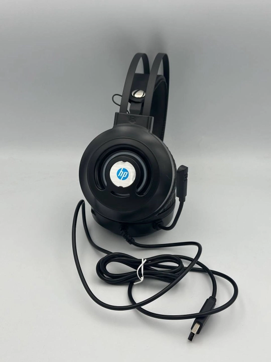 Наушники проводные, игровые HP H100 с микрофоном, RGB подсветка mini jack 3.5'
