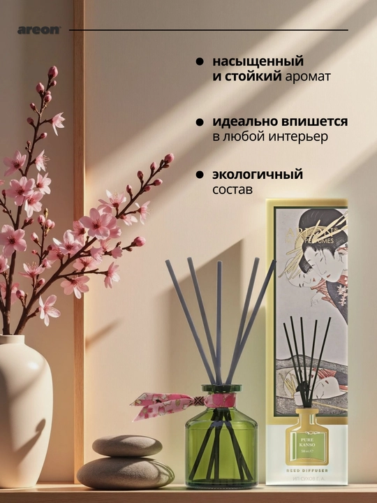 Aromatik diffuzor Areon Japan Collection, uy va ofis uchun havo aromatizatori, 50 ml