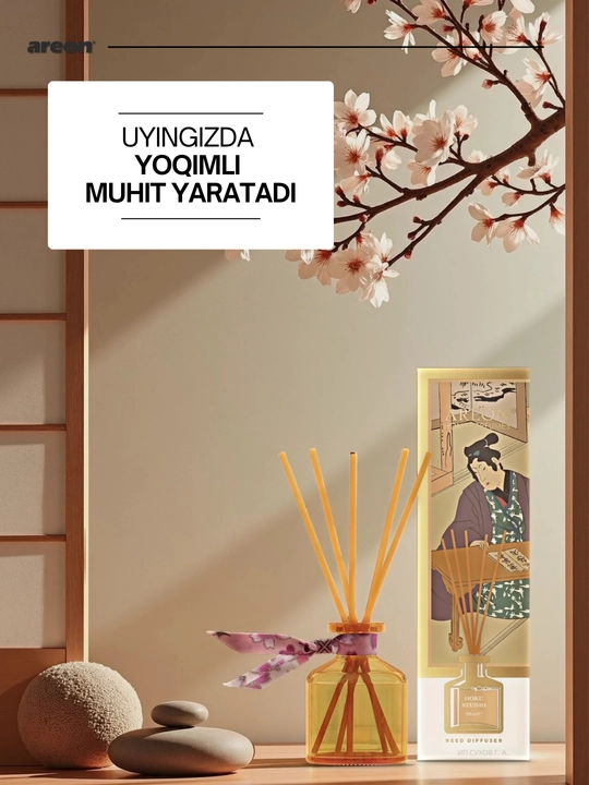 Aromatik diffuzor Areon Japan Collection, uy va ofis uchun havo aromatizatori, 50 ml