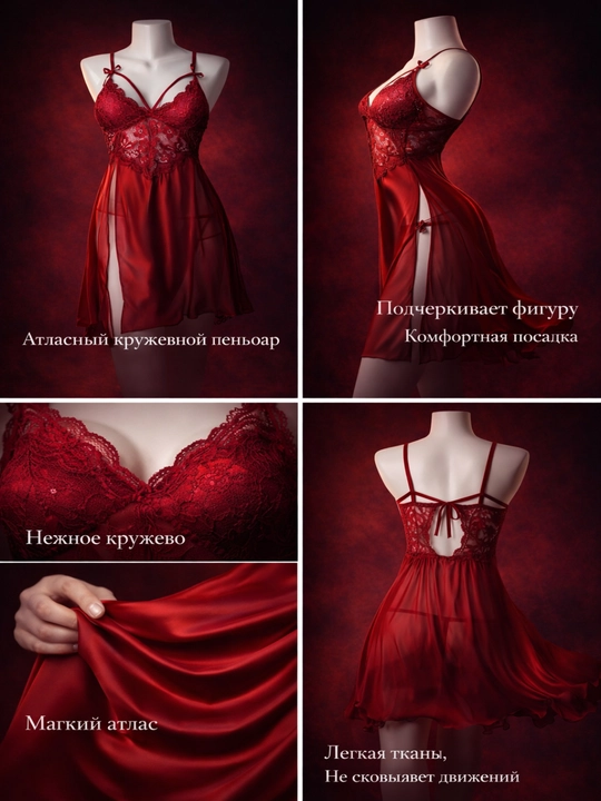 Женский ночной пеньюар, ночная рубашка