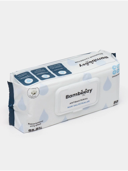 Gipoallergen salfetka Bamboozy, 5 qatlamli, 80 dona