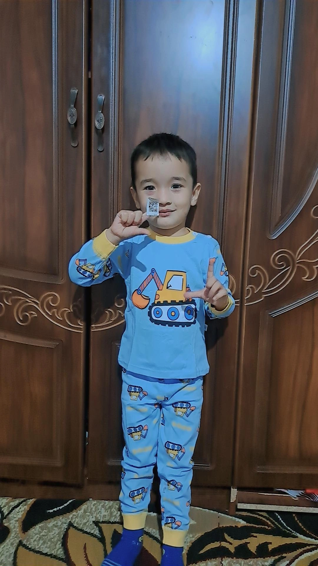 Bolalar pijamalari 1-7 yoshli bolalar uchun, paxta matodan tikilgan