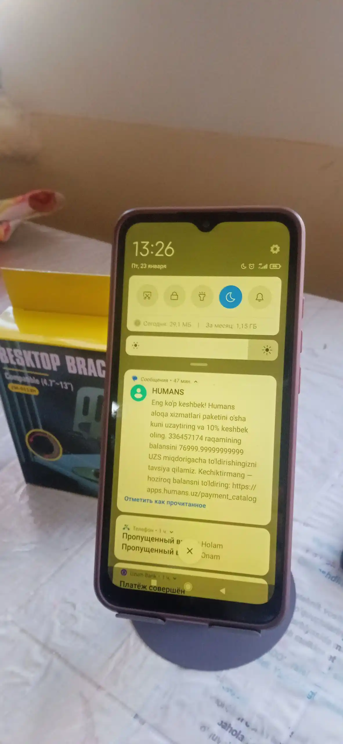 Telefon va planshetlar uchun 360 gradusga buriladigan metall tutqich, telefon podstavka