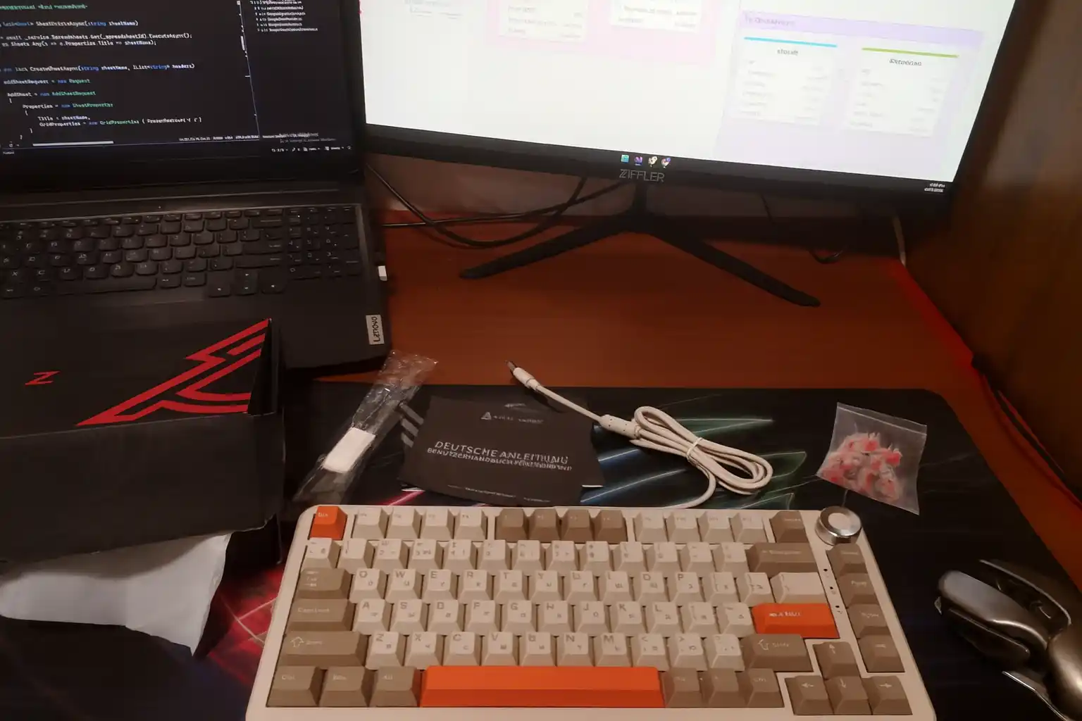 Mexanik Klaviatura AJAZZ AK820 MAX PLUS, Simsiz, Bluetooth, Geyming uchun, RGB, Hot-Swap