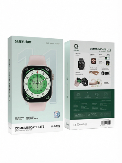 Умные часы Green Lion Communicate Lite 42 мм для любители классики, Электронные часы