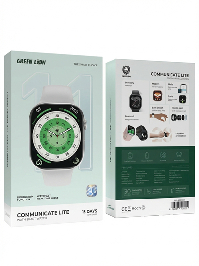 Умные часы Green Lion Communicate Lite 42 мм для любители классики, Электронные часы