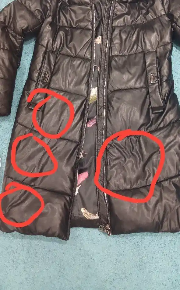 Ayollar uchun uzun kurtka, qishki kiyim, kapyushonli charm kurtka, Ecoshop