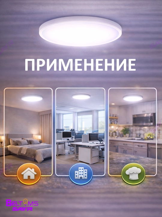 48,36,24,18 Vt quvvatli shift yorug‘lik diod paneli, yumaloq, ultra yupqa, yorqin yorug‘lik