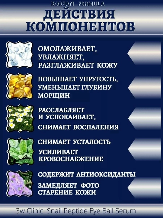 Сыворотка для век 3W Clinic Collagen Retinol, от морщин и отеков, с роликовым массажером