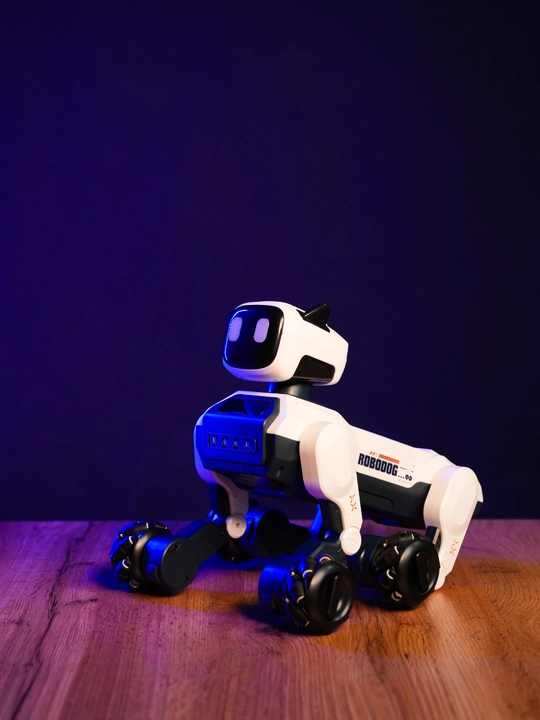 Interaktiv robot it o‘yinchoq, harakatlanuvchi, LED yoritgichli, bolalar uchun aqlli o‘yin