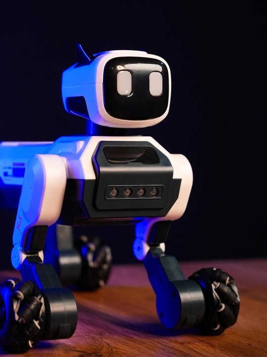 Interaktiv robot it o‘yinchoq, harakatlanuvchi, LED yoritgichli, bolalar uchun aqlli o‘yin