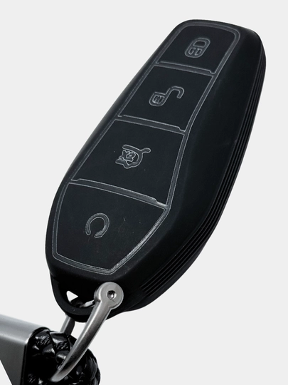 Защитные чехлы на ключи BYD, пульт дистанционного управления — AVTOMIX-BYDCHEX-СЕРЕБРН