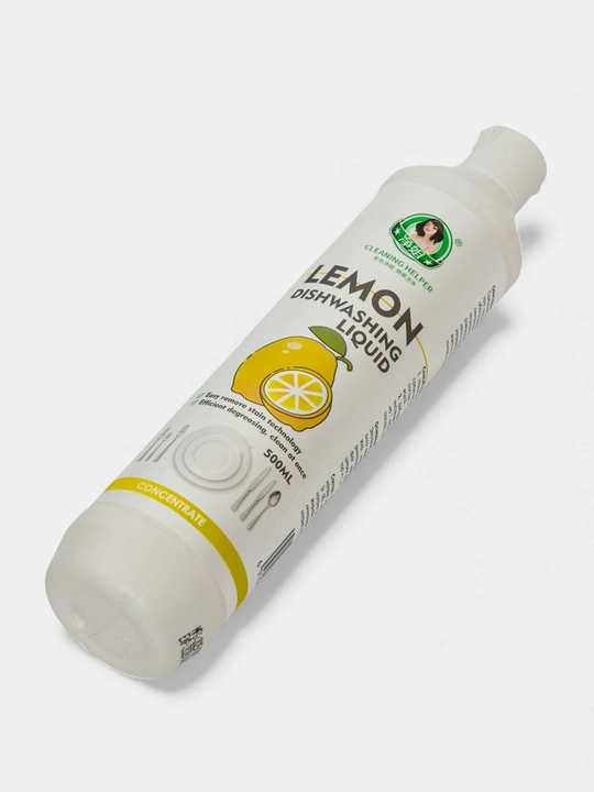 1,5 kg idish yuvish geli, Fresh Lemon, Peach konsentrati - tozalik va yaltiroqlik