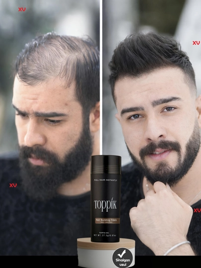 Soch qalinlashtirish uchun pudra Toppik, 27.5 g, erkak va ayollar uchun - 