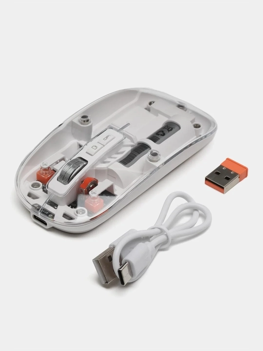 Shaffof Bluetooth sichqoncha, simsiz, PC va ofis oyinlari uchun mos