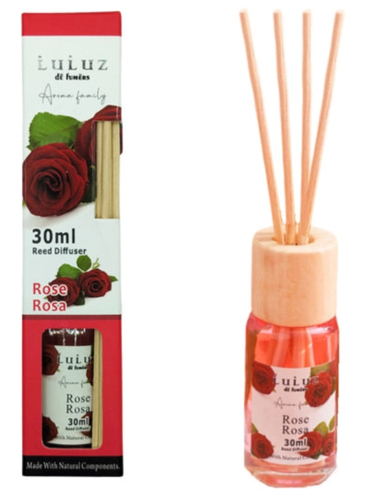 Аромадиффузор для дома Rose Rosa 30 мл – аромат с палочками, приятный запах