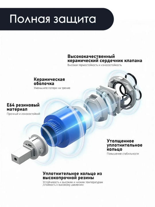 Смеситель для раковины в ванной высокий однорычажный металлический для горячей воды
