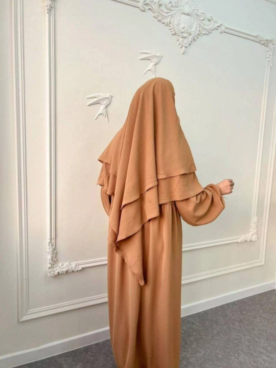 Abaya, ximar, hijobli ko'ylak + himar, umra ziyorati uchun, o'lcham oversayz 42-52