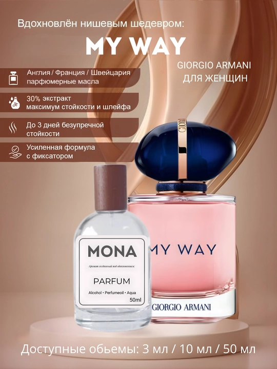 Giorgio Armani MY WAY — Ayollar uchun parfumeriya, angliya zavodi maxsuloti - 