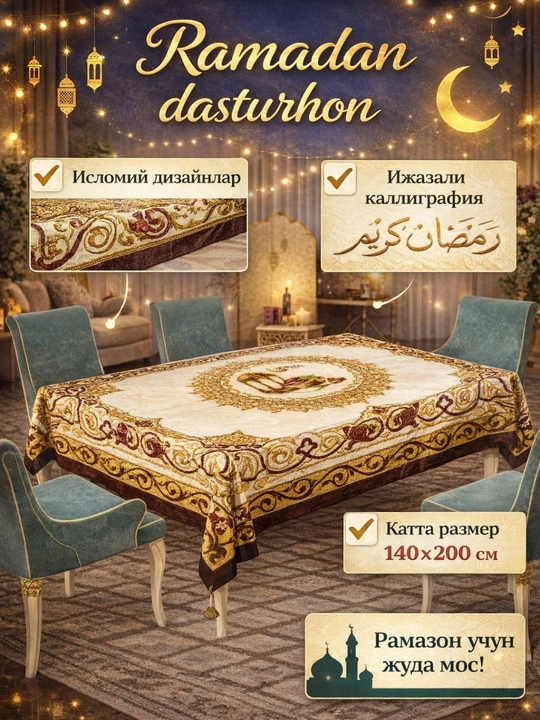 Ramazon uchun bayram dasturxoni, 150*230, 140*200sm - 