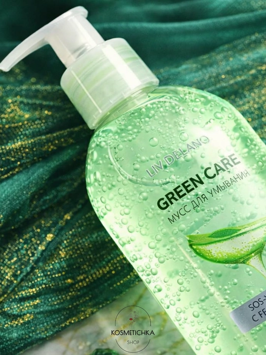 Yuvinish uchun muss Liv Delano SOS-namlantiruvchi Aloe Vera geli bilan, 200 ml