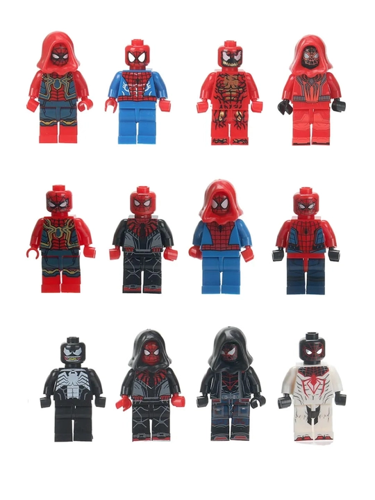 Набор мини-фигурок для детей, Spider-Man и Marvel, совместимо с Lego